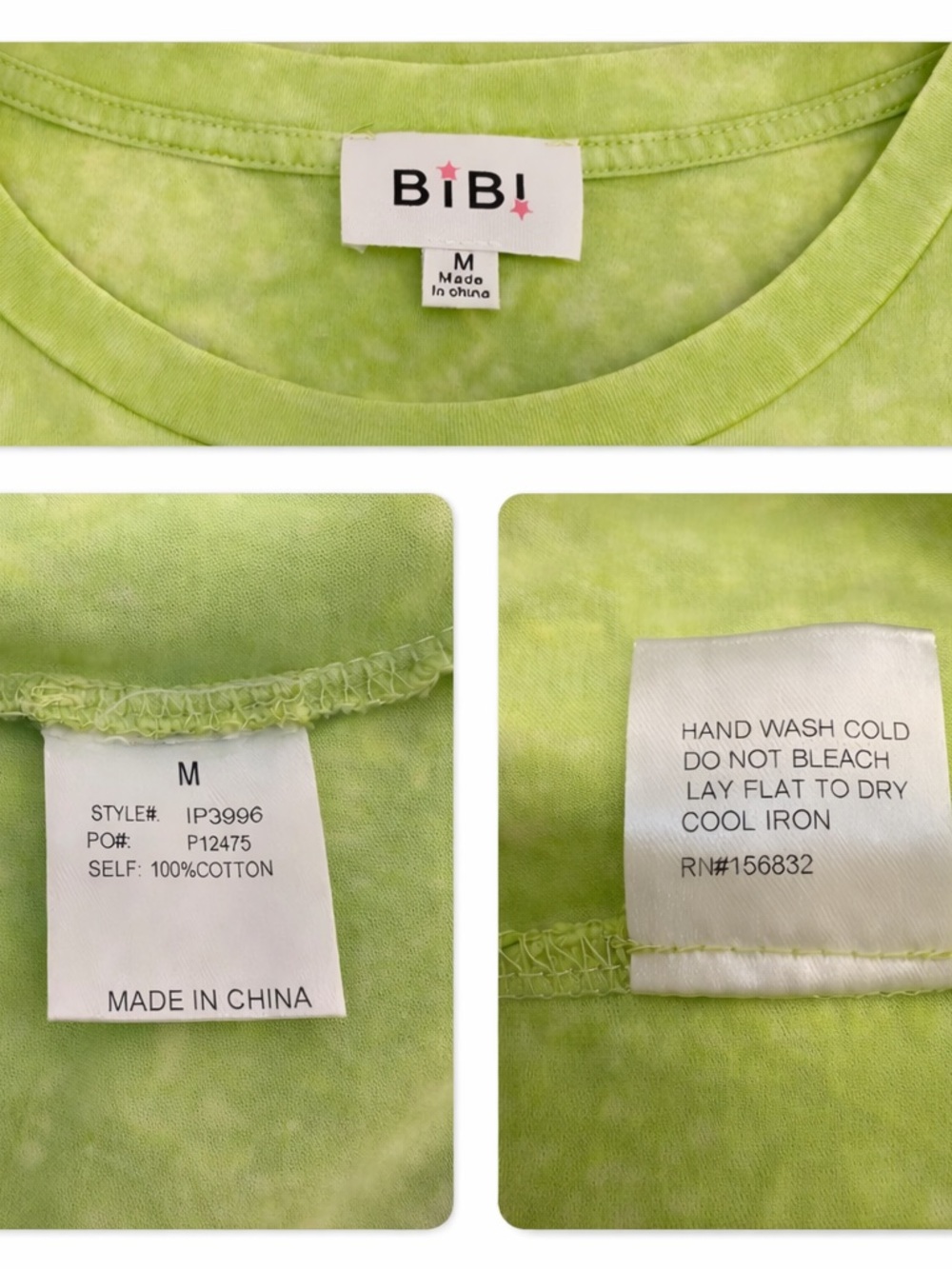 BiBi Neon Lime Fringe Tee Coachella Festival Western Boho Vibes New Size M - Picture 4 of 6
